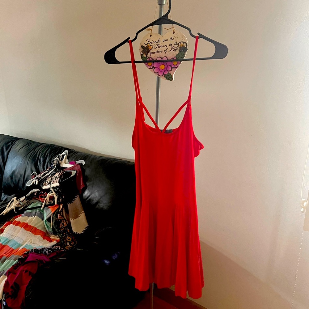 Red swing dress nwot xl